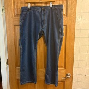 Key Denim Carpenter Blue Jeans Dungaree 42X30 NWT Performance Comfort Green Tag